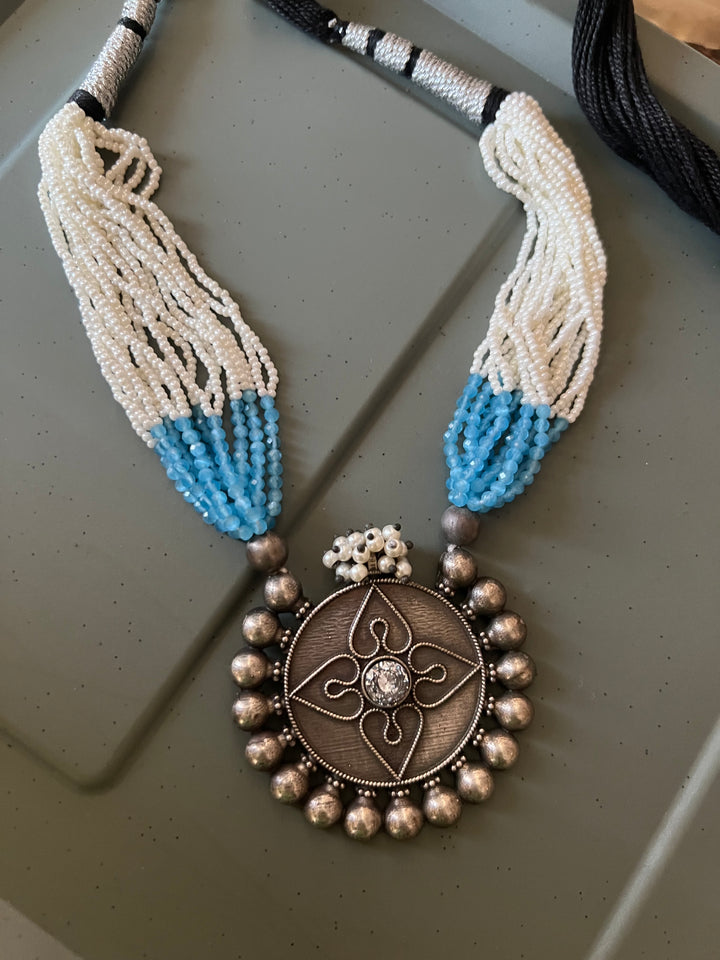 Antique Beaded Choker Necklace | Festive Elegance