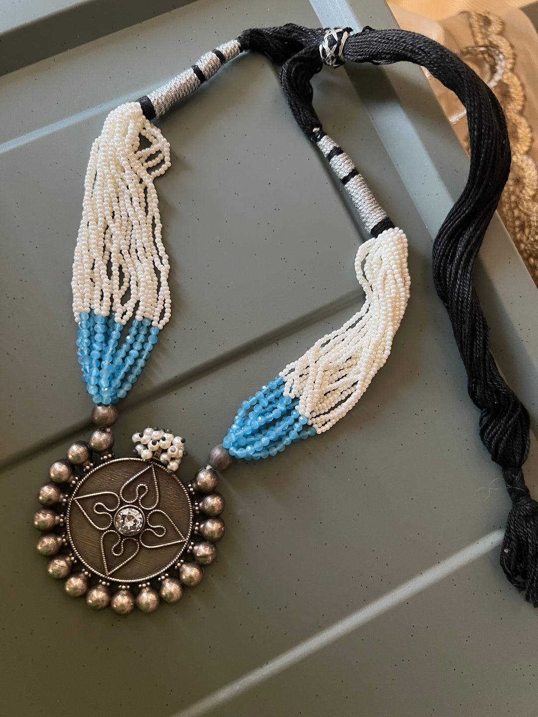 Antique Beaded Choker Necklace | Festive Elegance