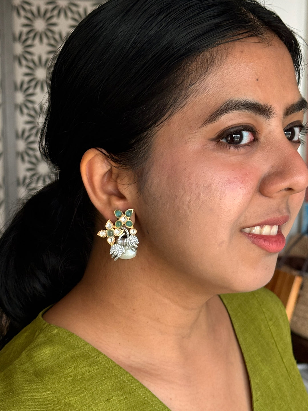 Designer Victorian Pearl Studs