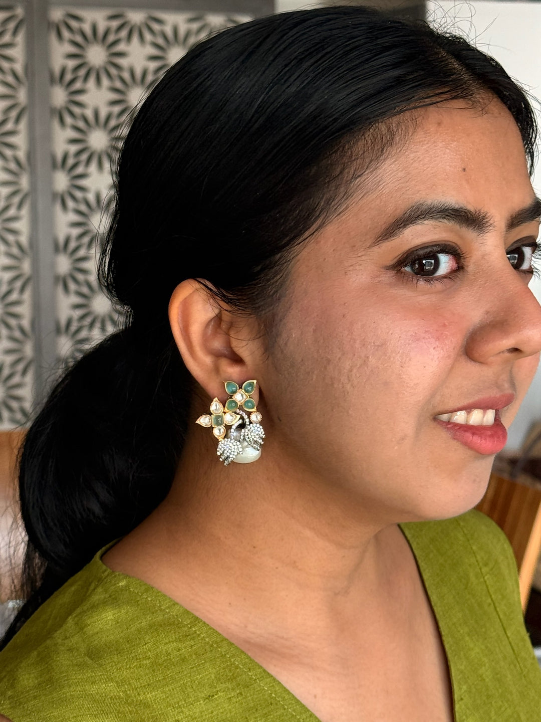 Designer Victorian Pearl Studs