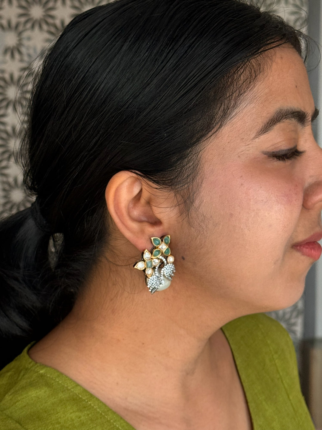 Designer Victorian Pearl Studs