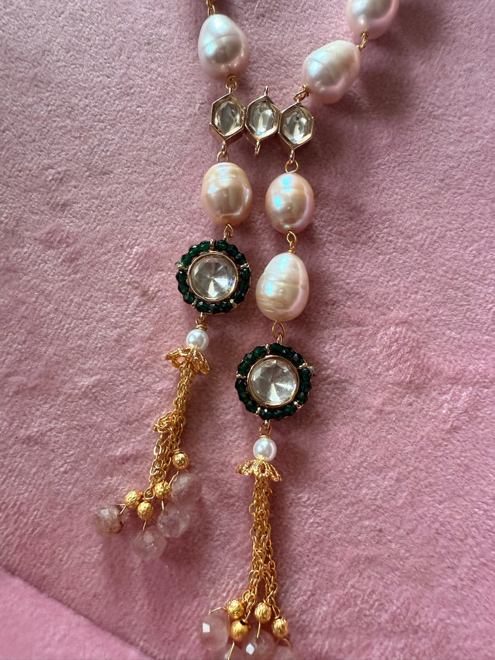 Pearl Kundan Set