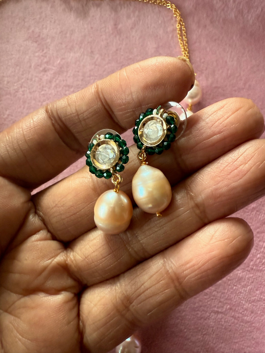 Pearl Kundan Set