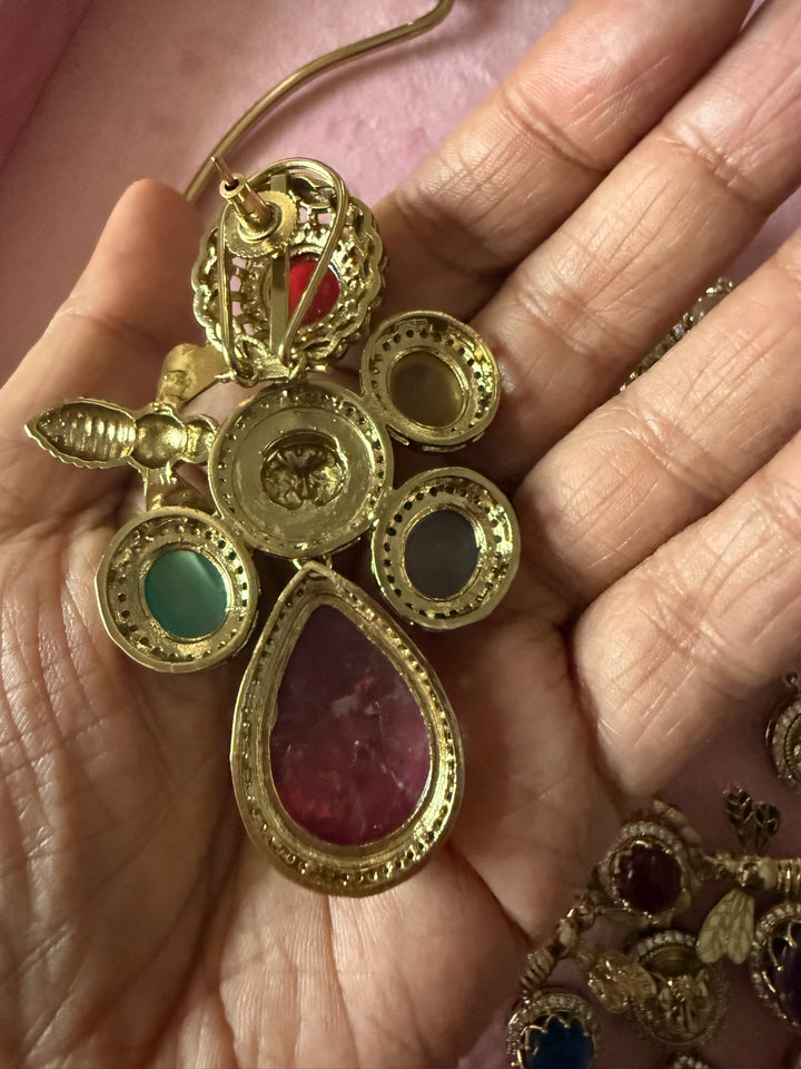 Elegant Animal Figurine Designer Necklace Set | SHIVKA | Brass, Copper & Silver | Perfect for Destination Weddings