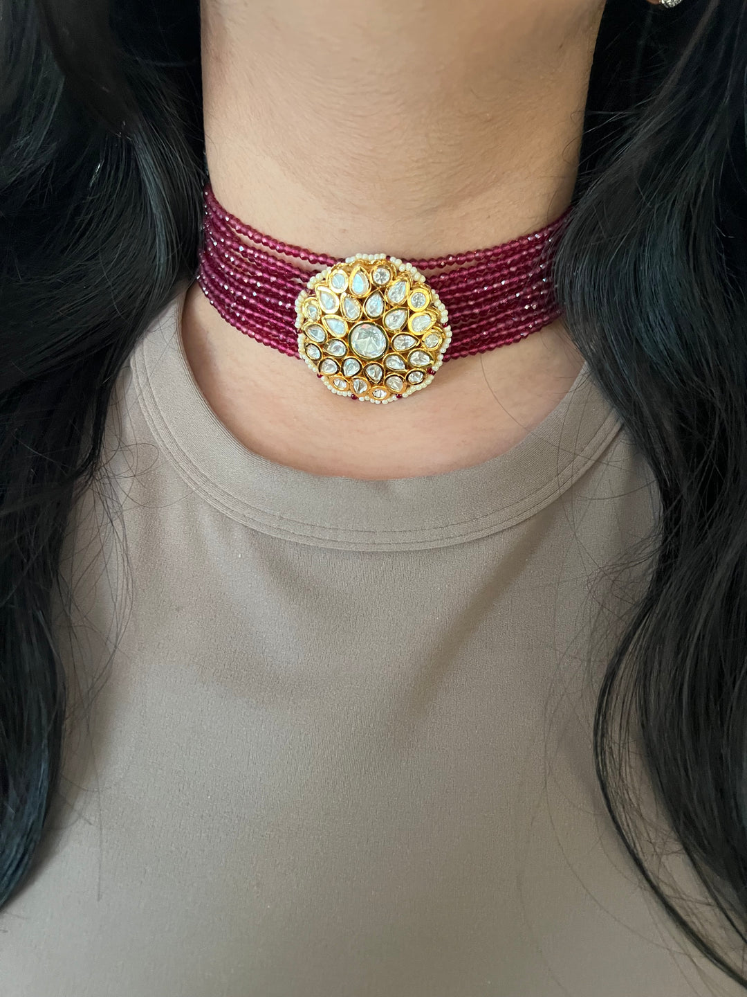 Royal Kundan Choker with Jhumki Set | Elegant Wedding Jewelry by SHIVKA