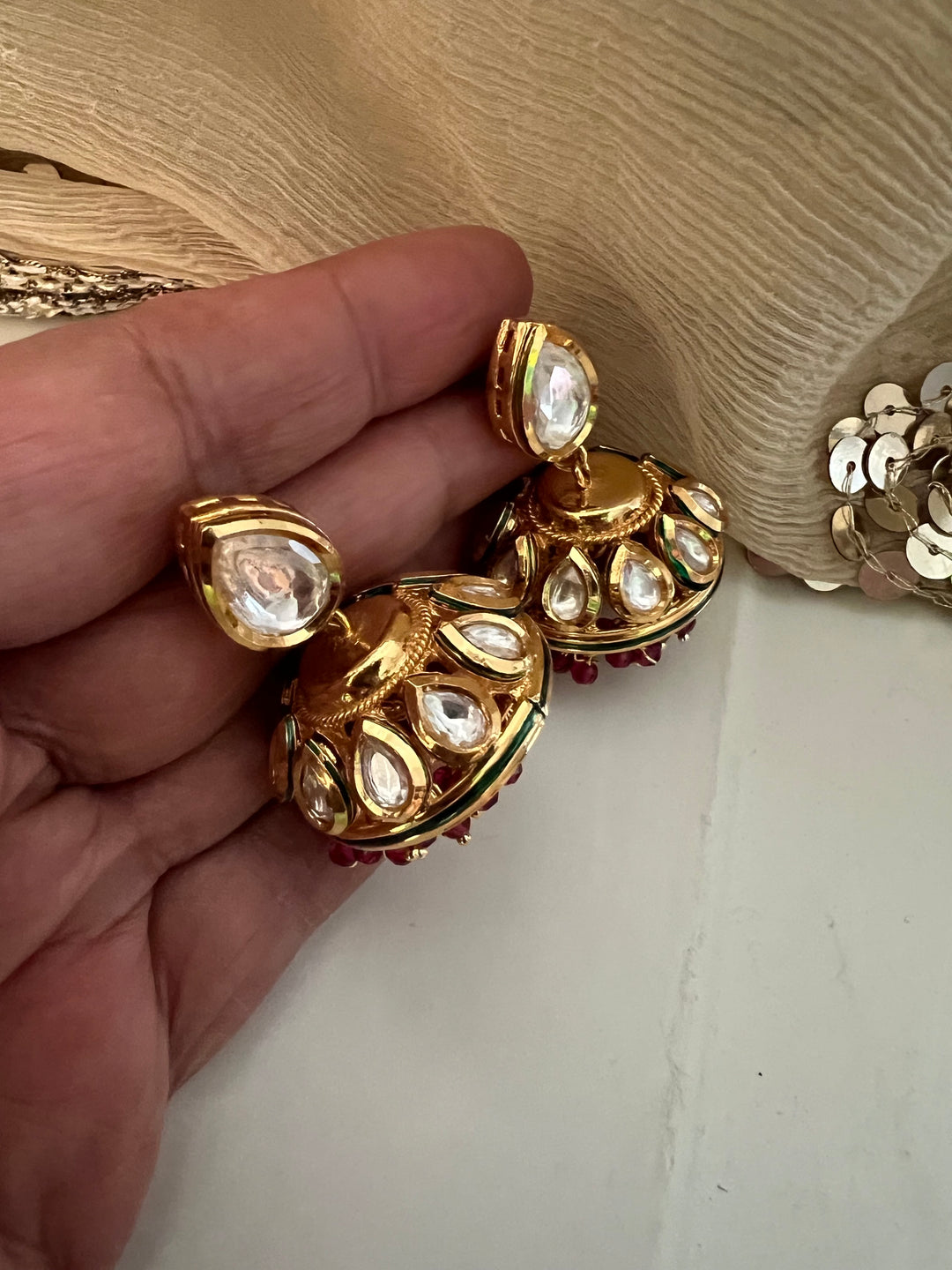 Royal Kundan Choker with Jhumki Set | Elegant Wedding Jewelry by SHIVKA