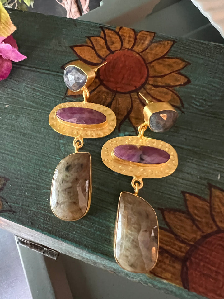 Multi Sapphire Earrings - Premium Quality, Exquisite Craftsmanship