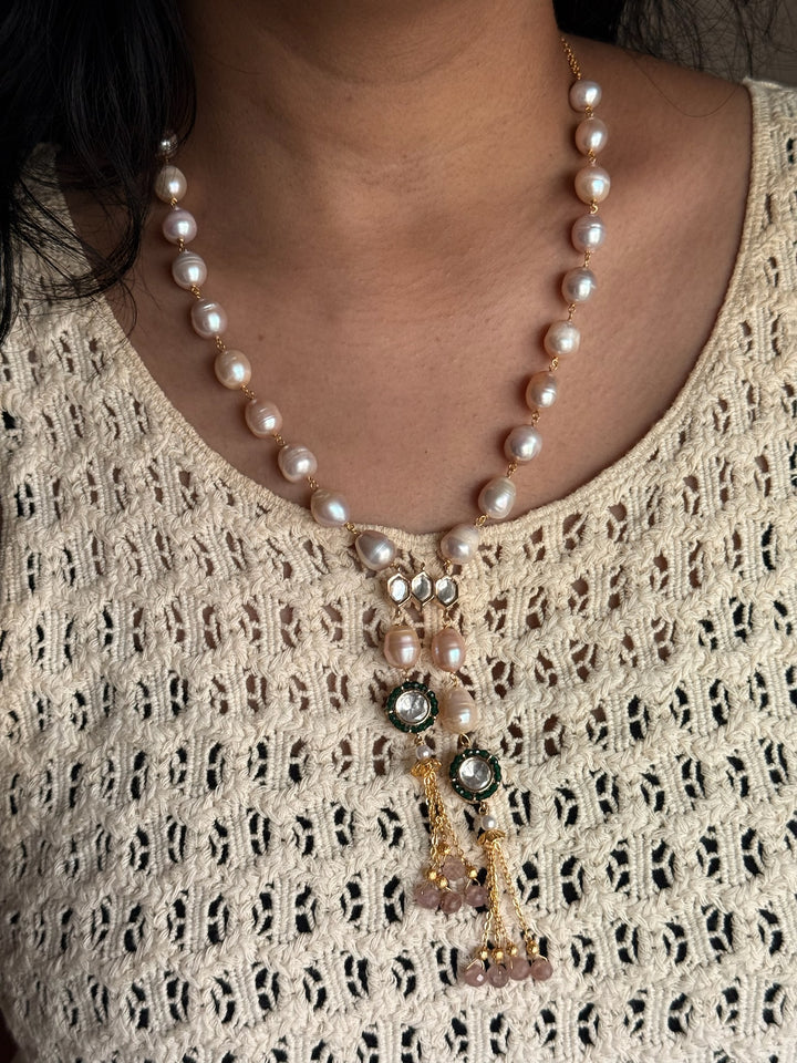 Pearl Kundan Set