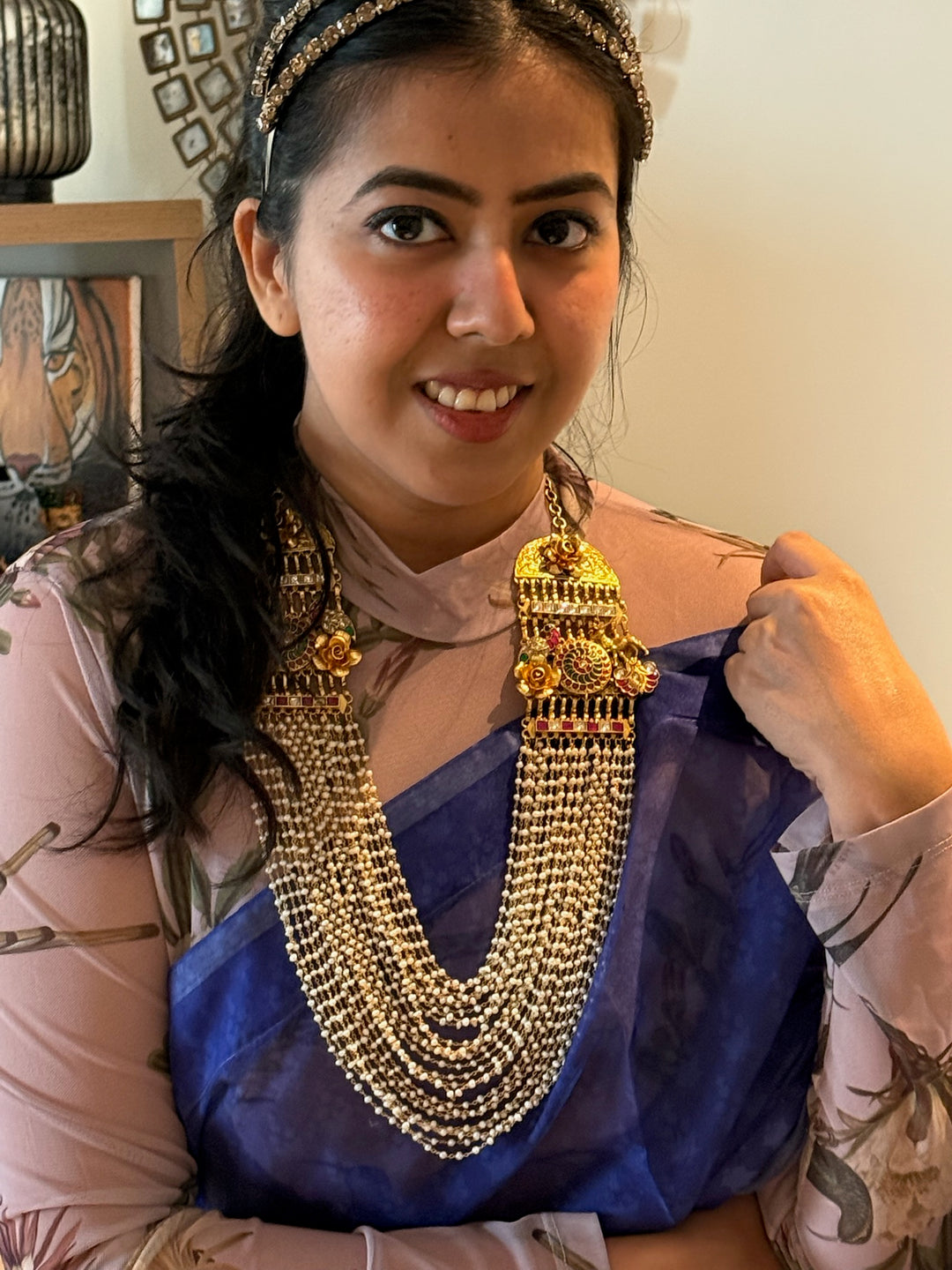 Pearl Kundan Jadau 925 Silver Necklace | SHIVKA