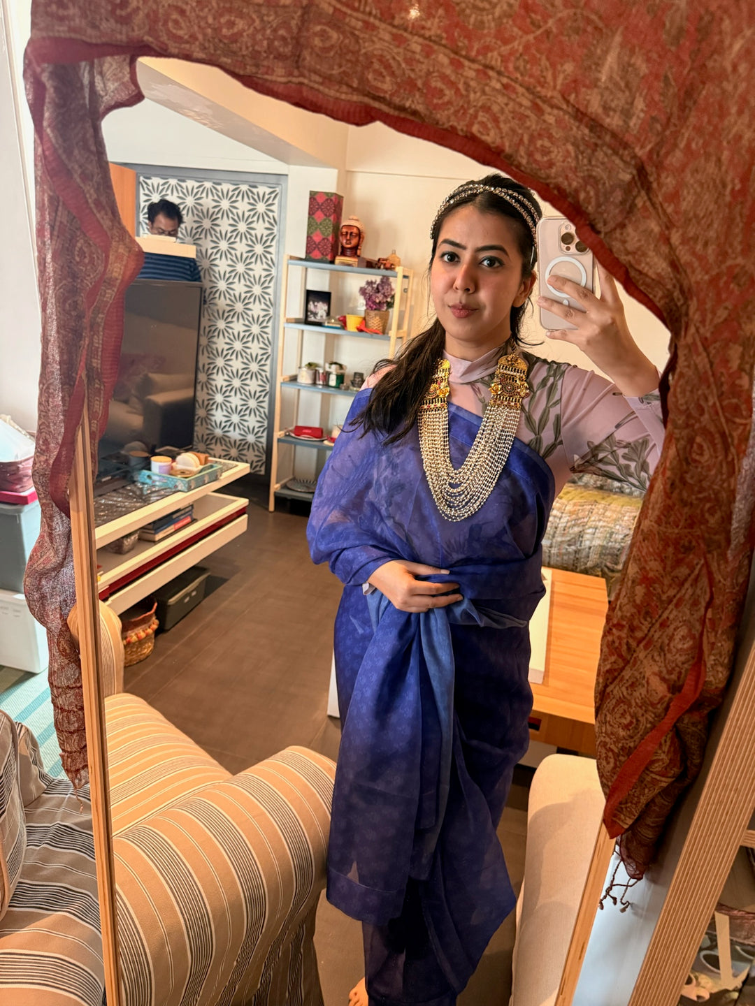 Pearl Kundan Jadau 925 Silver Necklace | SHIVKA