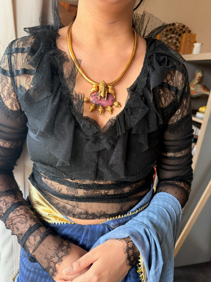 Bold Ruby 925 Silver Pendant Necklace | SHIVKA