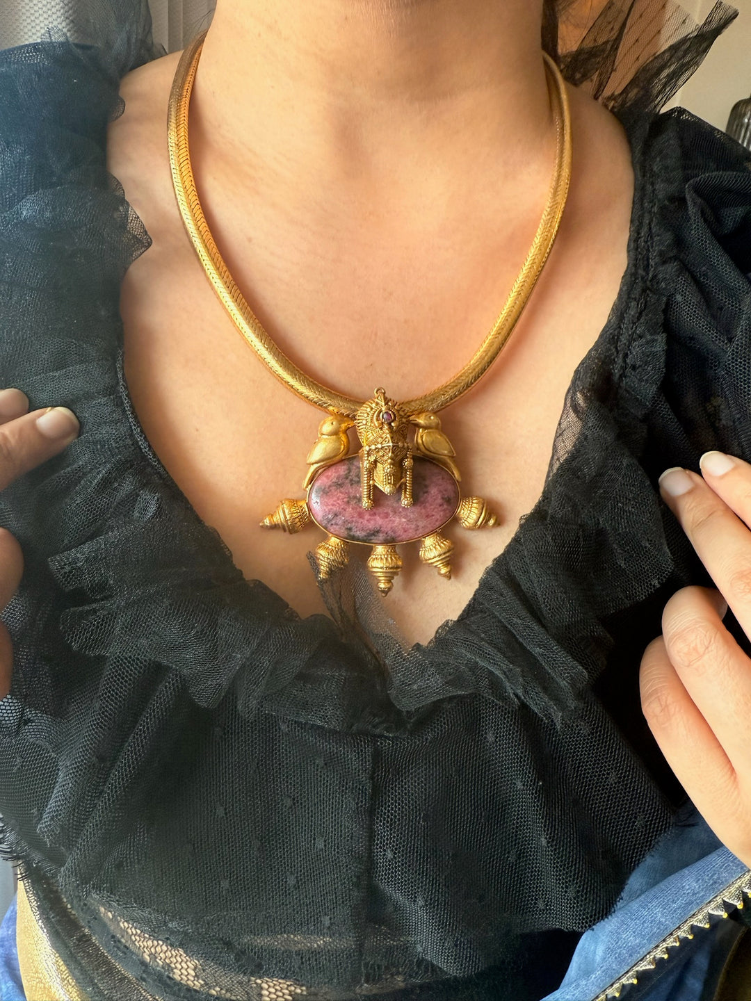 Bold Ruby 925 Silver Pendant Necklace | SHIVKA