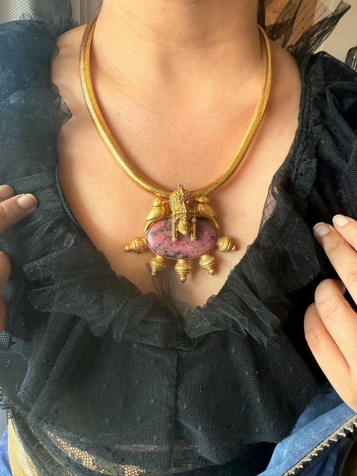 Bold Ruby 925 Silver Pendant Necklace | SHIVKA