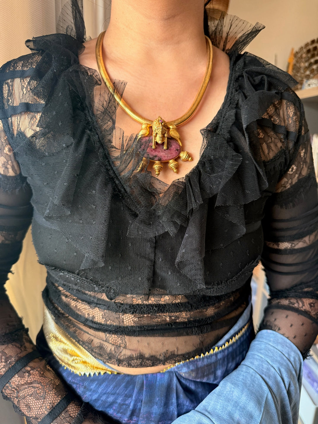 Bold Ruby 925 Silver Pendant Necklace | SHIVKA