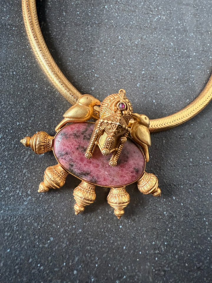 Bold Ruby 925 Silver Pendant Necklace | SHIVKA