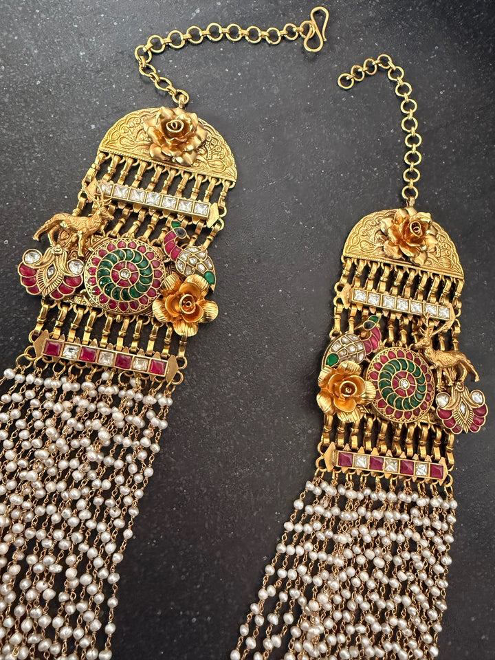 Pearl Kundan Jadau 925 Silver Necklace | SHIVKA