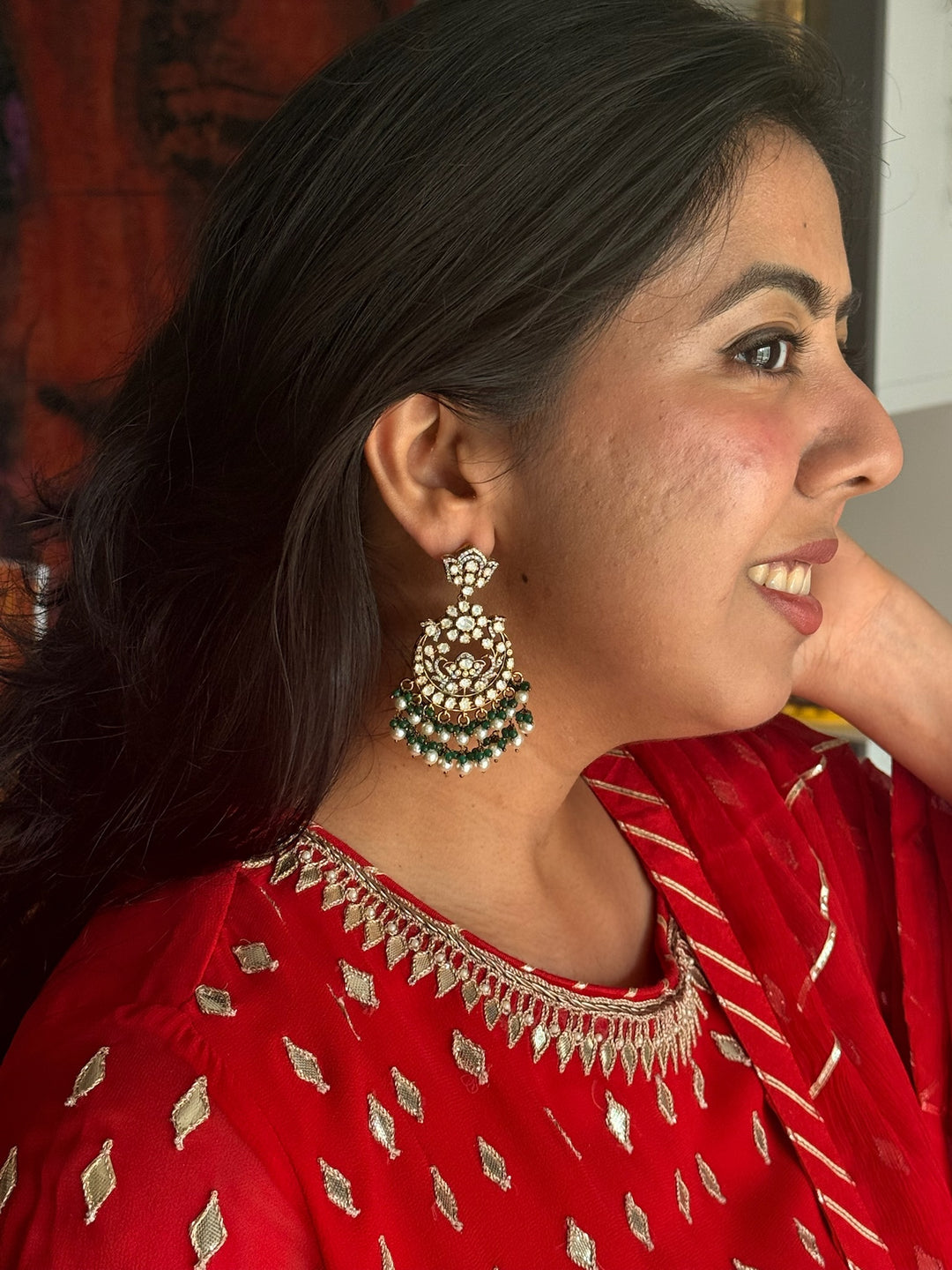 925 Silver Victorian Pearl Earrings