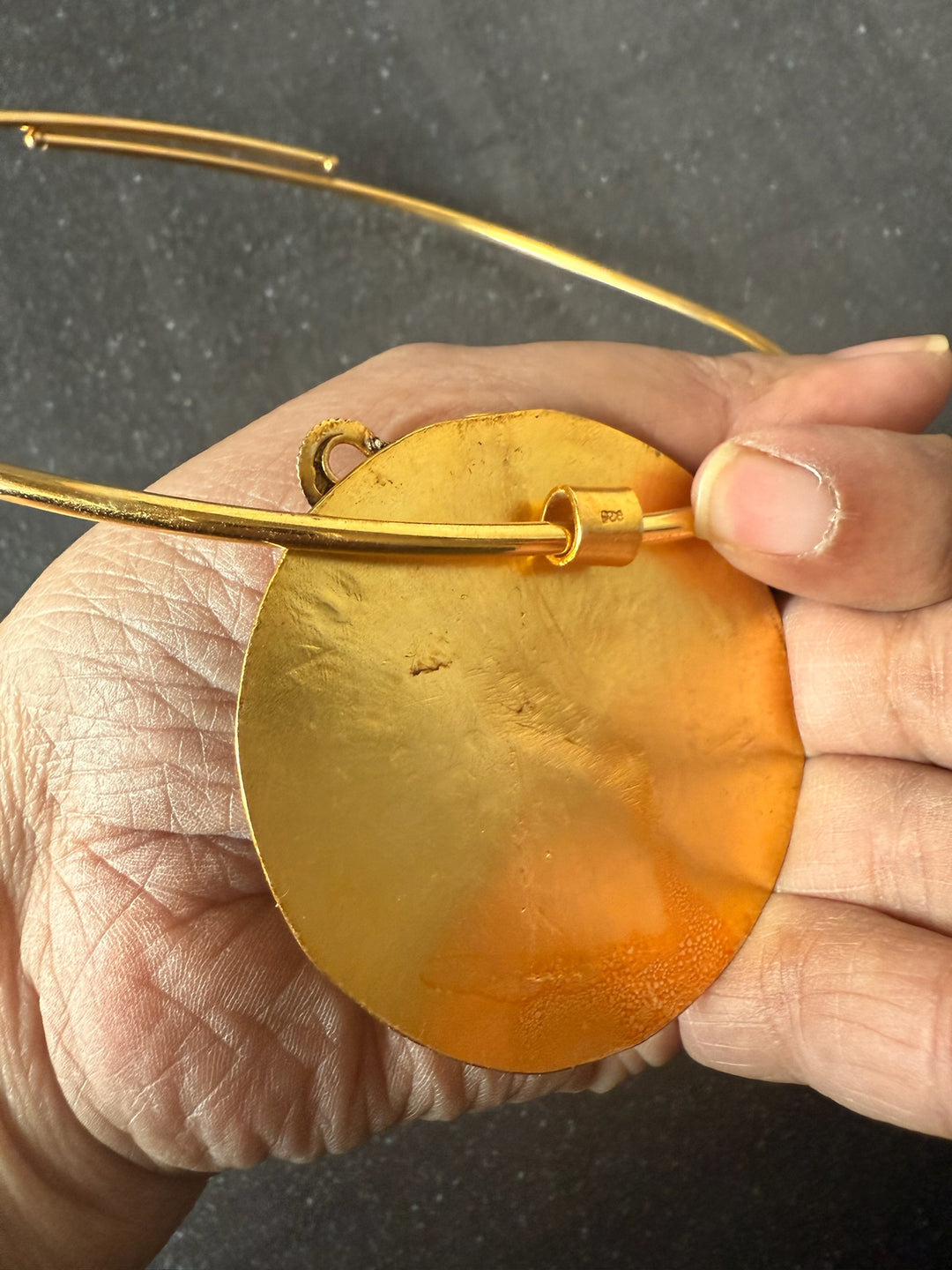 Dual Elephant MOP Hasli 925 Silver Necklace | SHIVKA