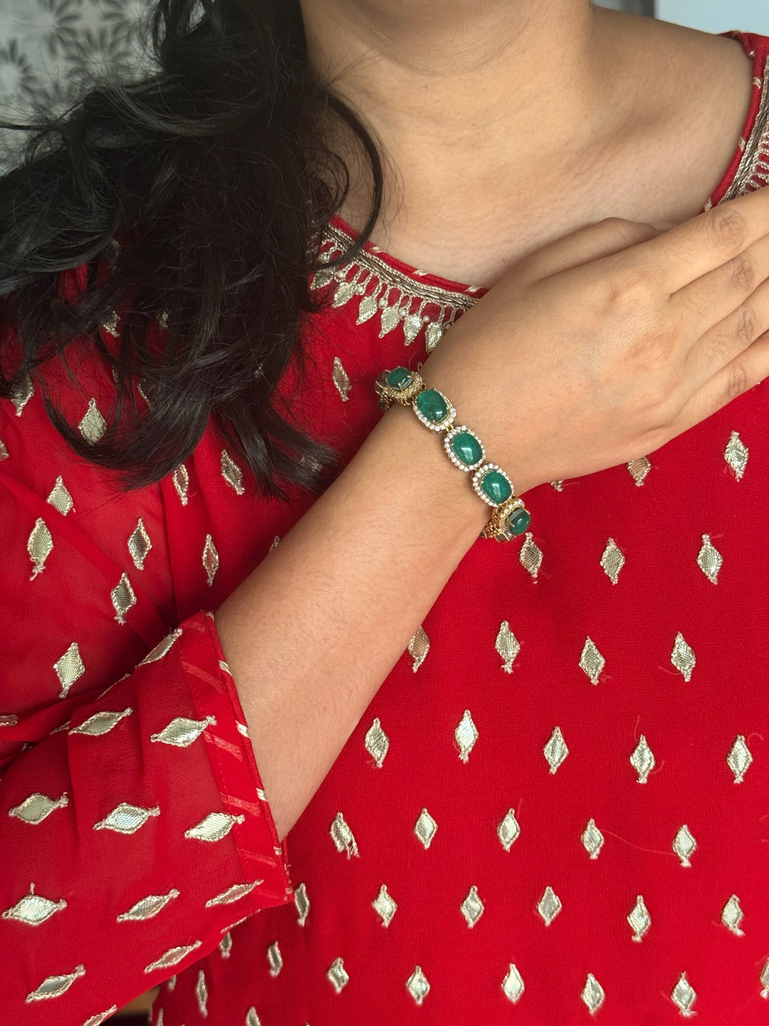 925 Silver Onyx Bracelet | SHIVKA Statement Bracelet