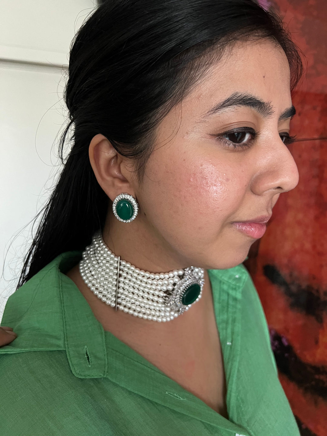 Victorian Pearl Choker with Studs - Unmatched Quality and Style