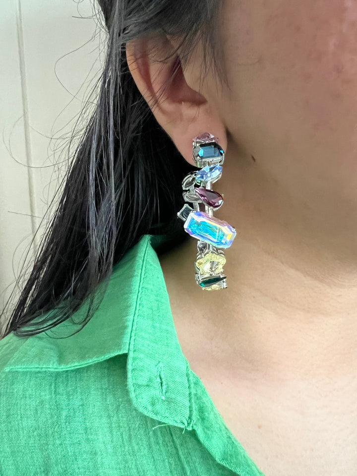 Elegance Defined: Handmade Austrian Crystal Statement Hoop Earrings