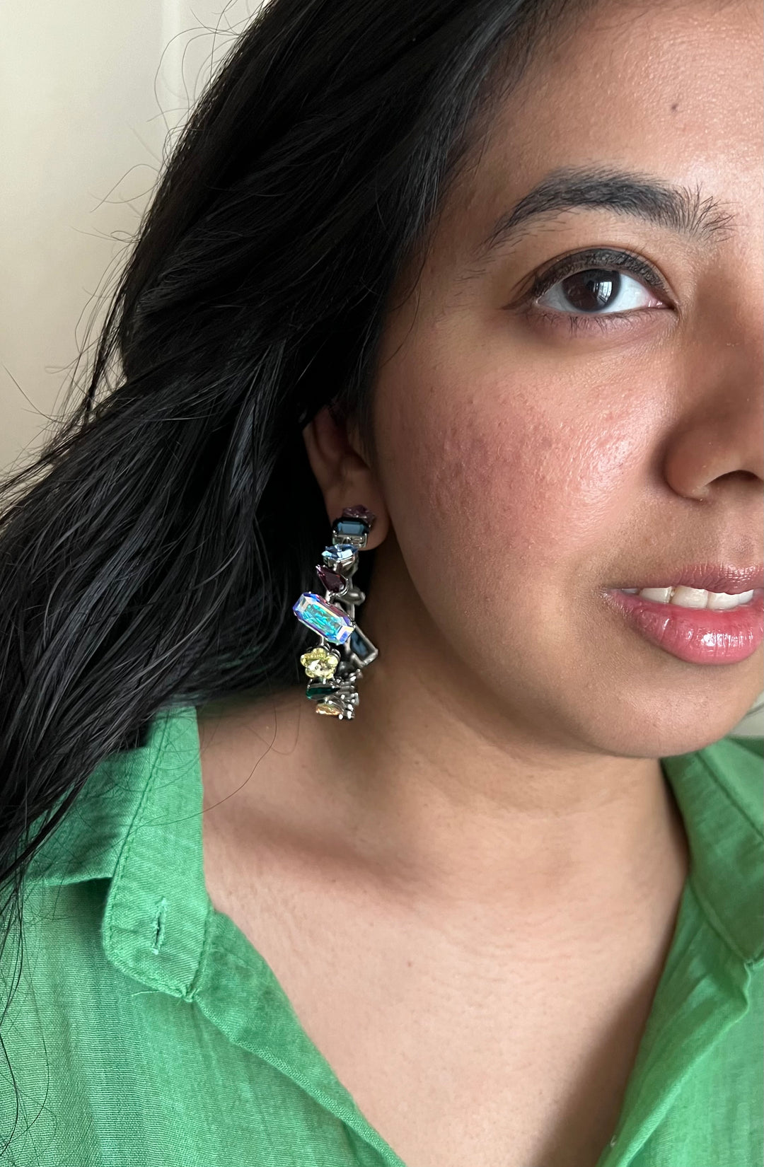 Elegance Defined: Handmade Austrian Crystal Statement Hoop Earrings