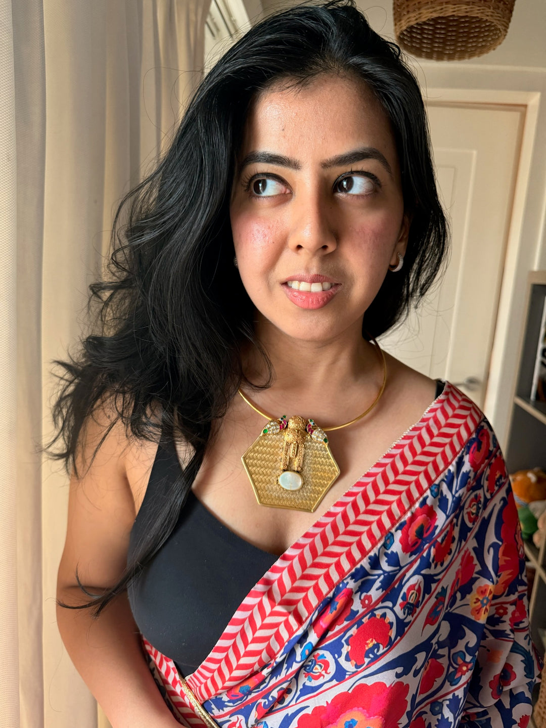 Twin Peacock MOP 925 Silver Necklace | SHIVKA