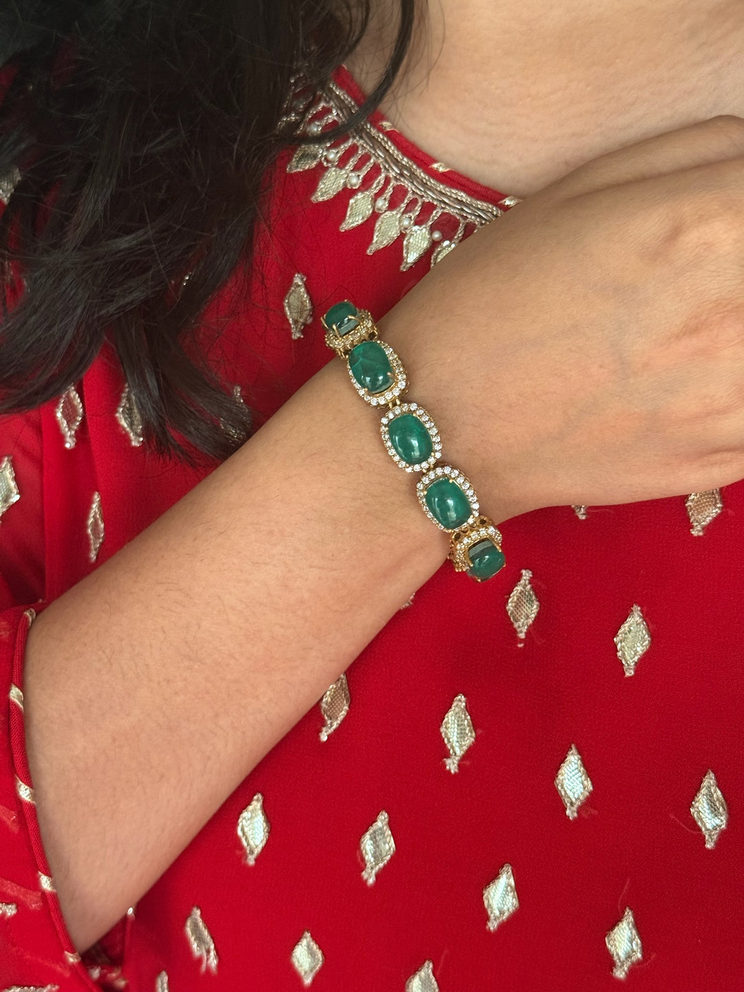 925 Silver Onyx Bracelet | SHIVKA Statement Bracelet