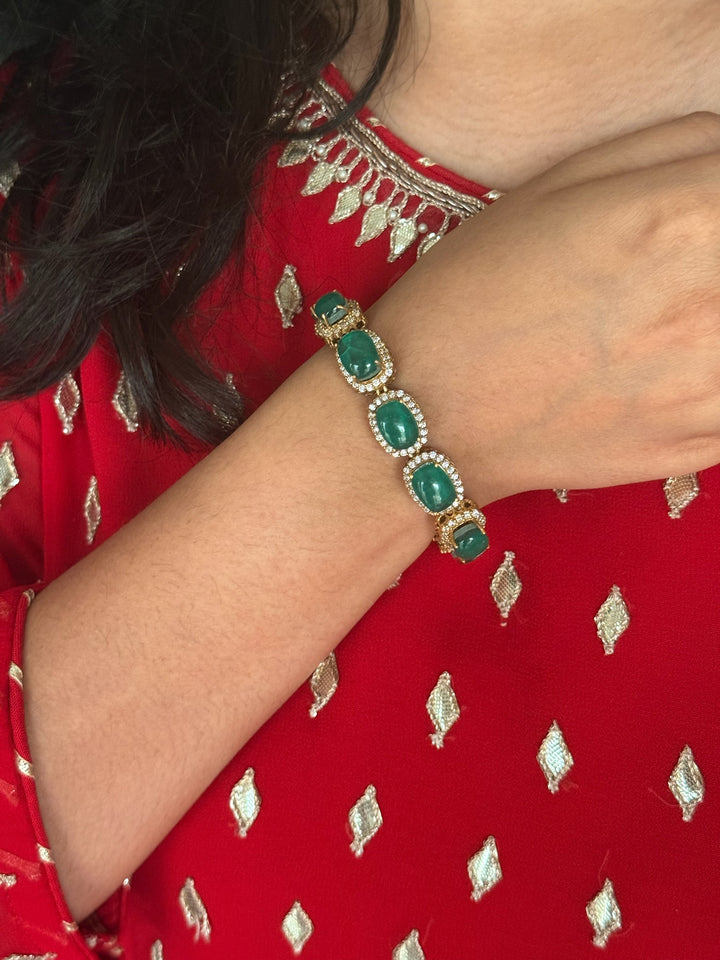 925 Silver Onyx Bracelet | SHIVKA Statement Bracelet