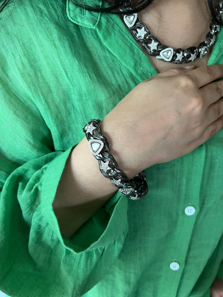 Designer Embellished Necklace Set with Bracelet - Unmatched Quality and Style