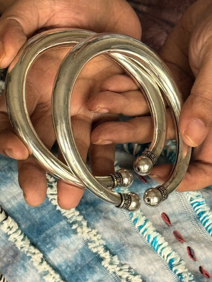 Tribal 925 Silver Anklet Set | SHIVKA Antique Jewelry