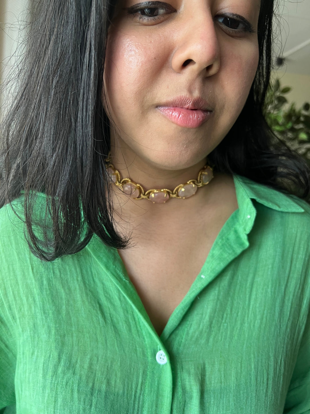 Natural Rose Quartz Choker - Premium Quality Craftsmanship