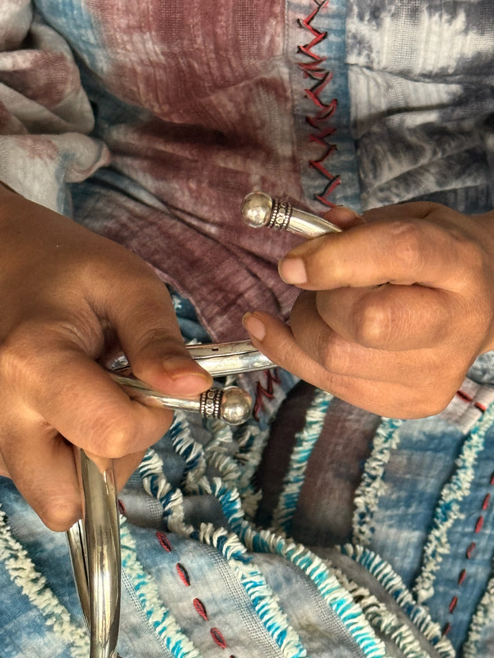 Tribal 925 Silver Anklet Set | SHIVKA Antique Jewelry