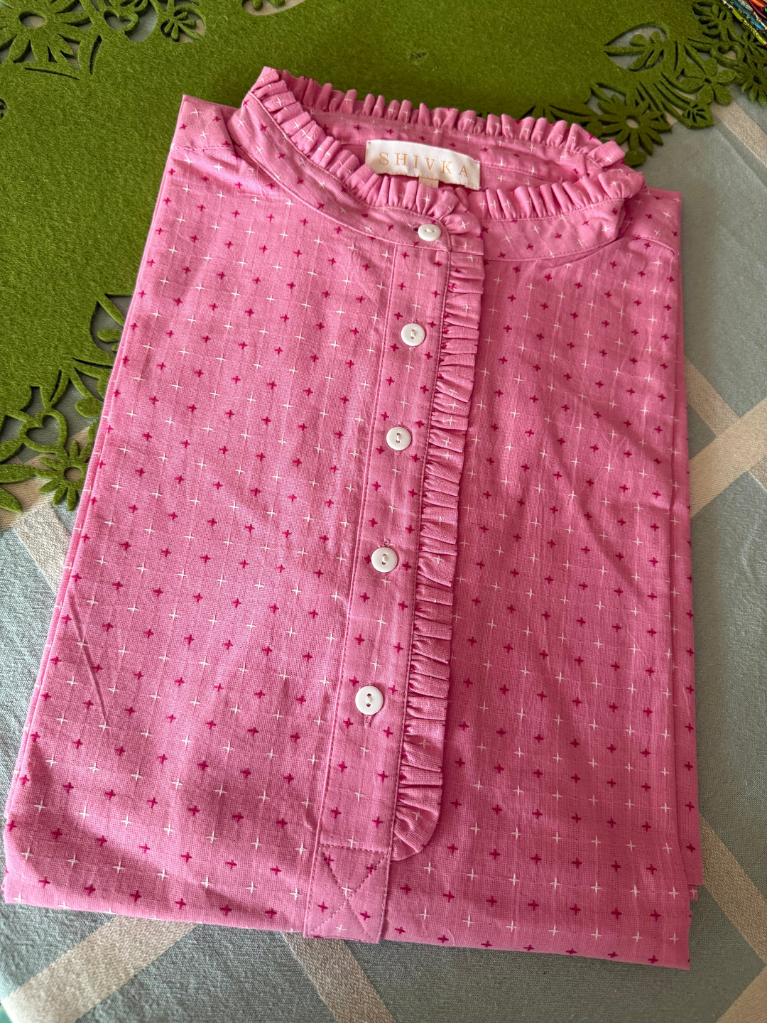 Indian Print Cotton Nightwear/ Handcrafted Nightwear / Loungewear