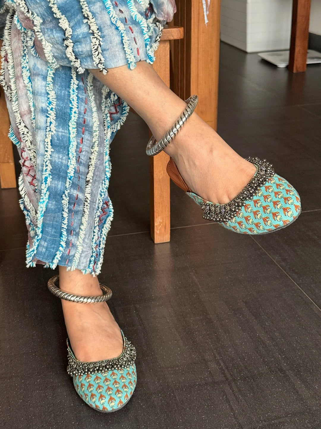 Tribal 925 Silver Anklet Set | SHIVKA Antique Jewelry