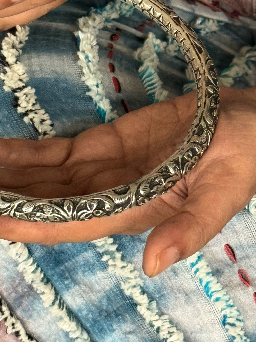 Tribal 925 Silver Hasli Necklace | SHIVKA Boho Jewelry