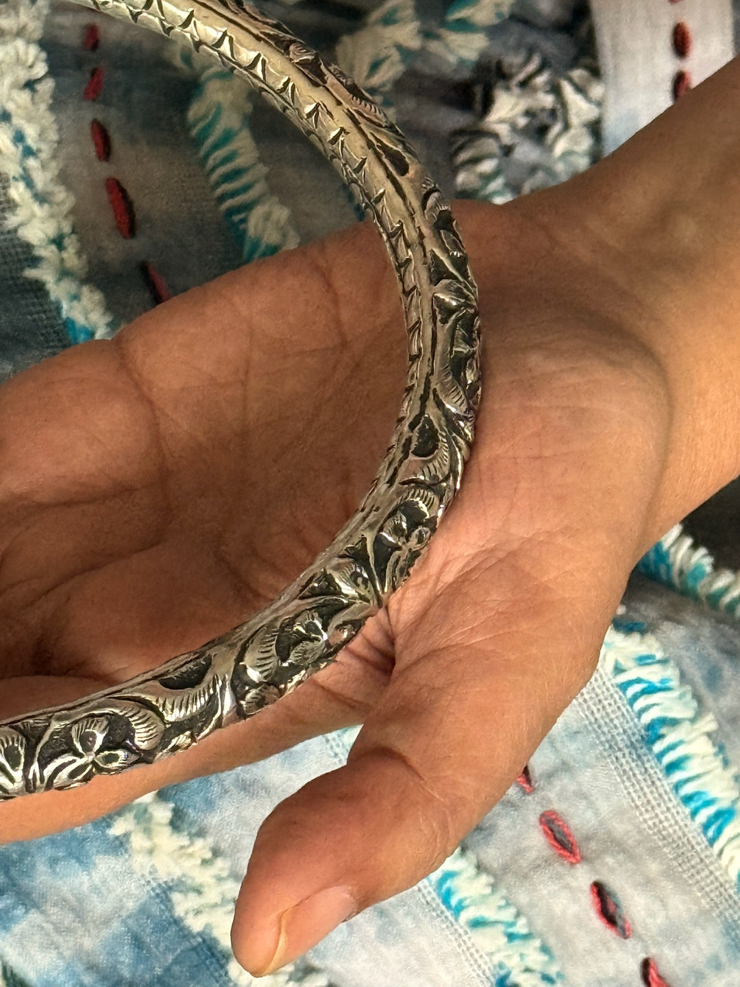 Tribal 925 Silver Hasli Necklace | SHIVKA Boho Jewelry