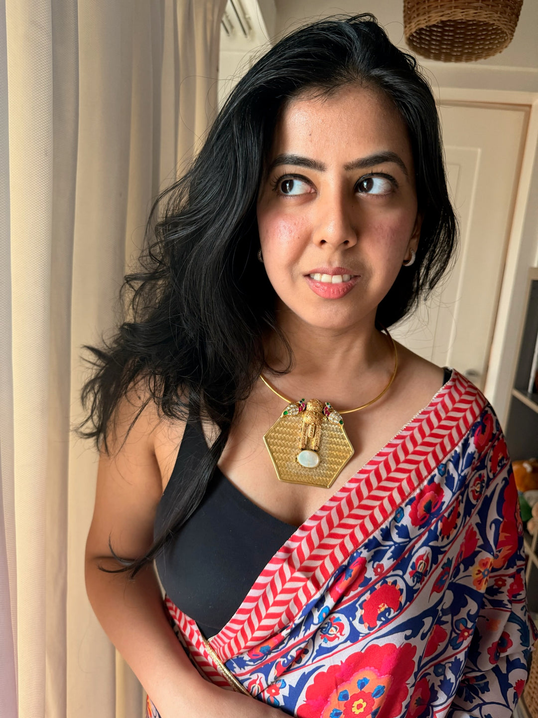 Twin Peacock MOP 925 Silver Necklace | SHIVKA