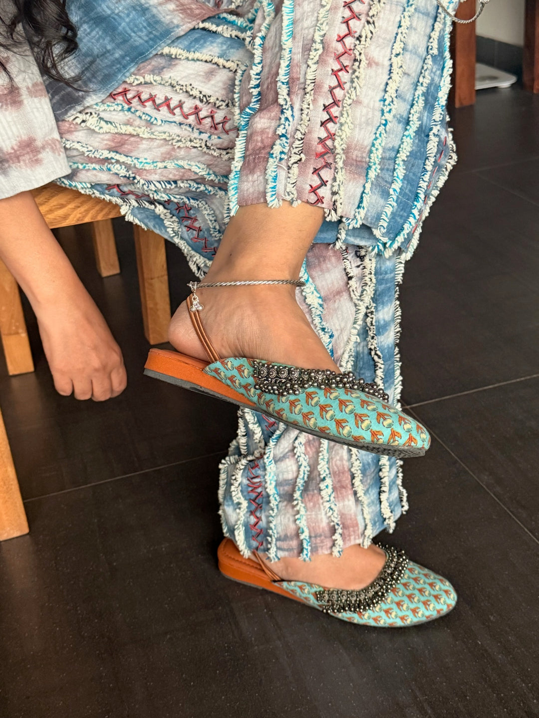 925 Silver Tribal Anklets with Ghungroo | SHIVKA Set of 2