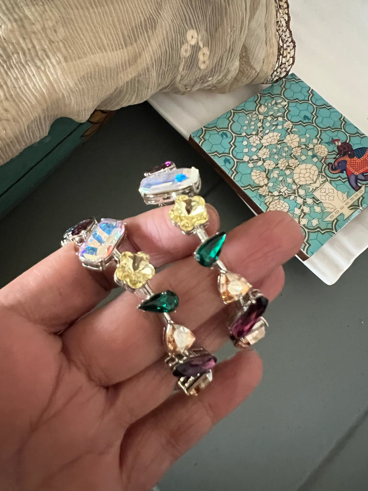 Elegance Defined: Handmade Austrian Crystal Statement Hoop Earrings