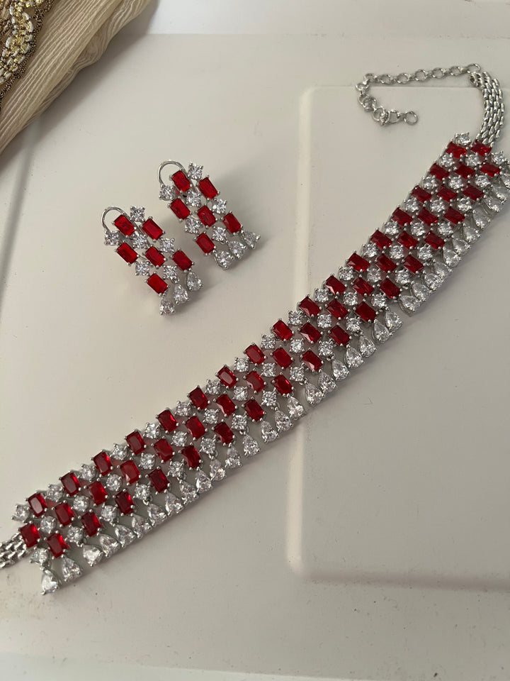 Elegant Designer Choker Necklace Set | SHIVKA | Brass, Copper & Silver | Perfect for Destination Weddings