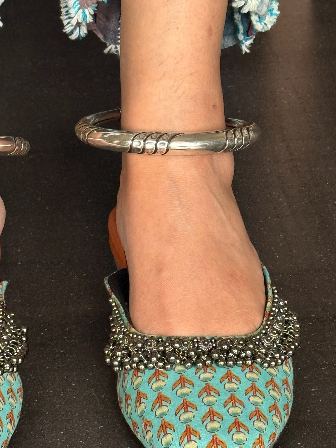 Tribal 925 Silver Anklet Set | SHIVKA Antique Jewelry