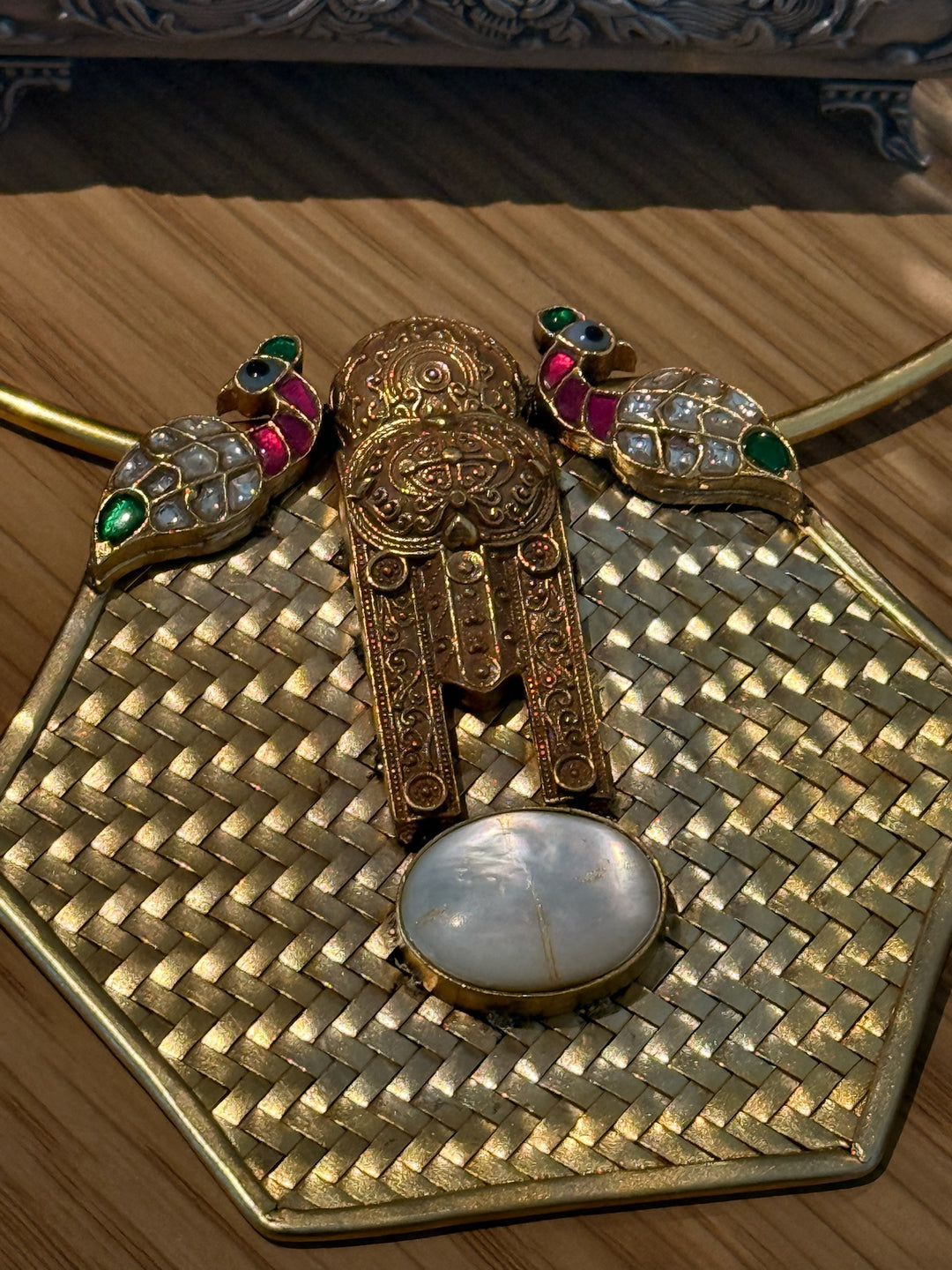 Twin Peacock MOP 925 Silver Necklace | SHIVKA