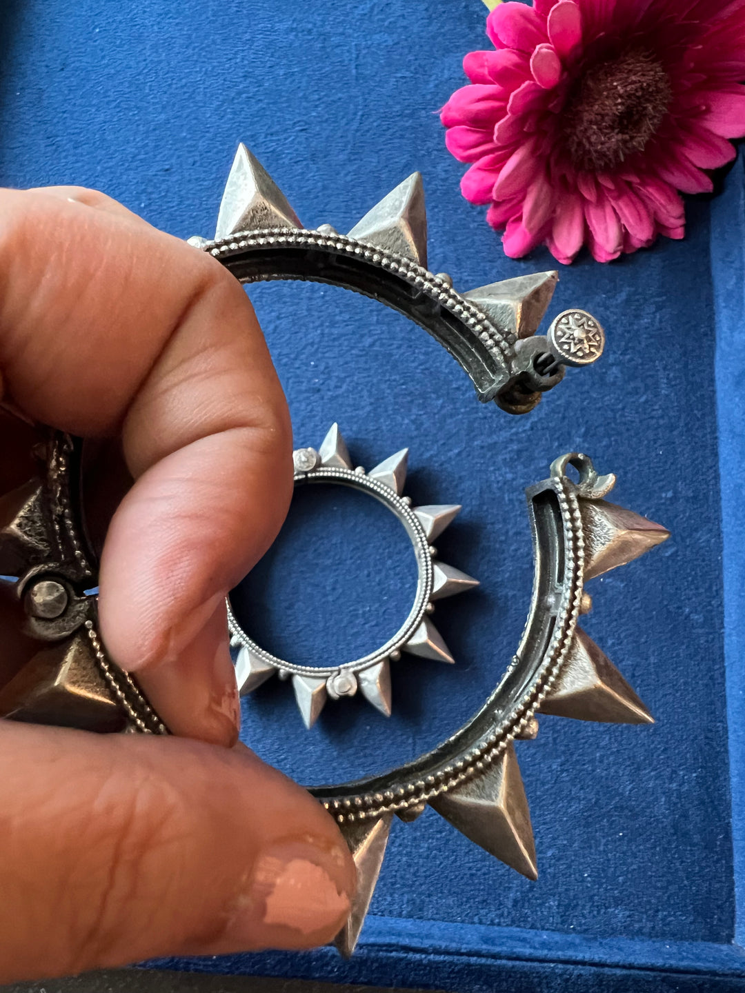 Elegant Brass Kadas - Premium Quality Silver Replica Set of Two