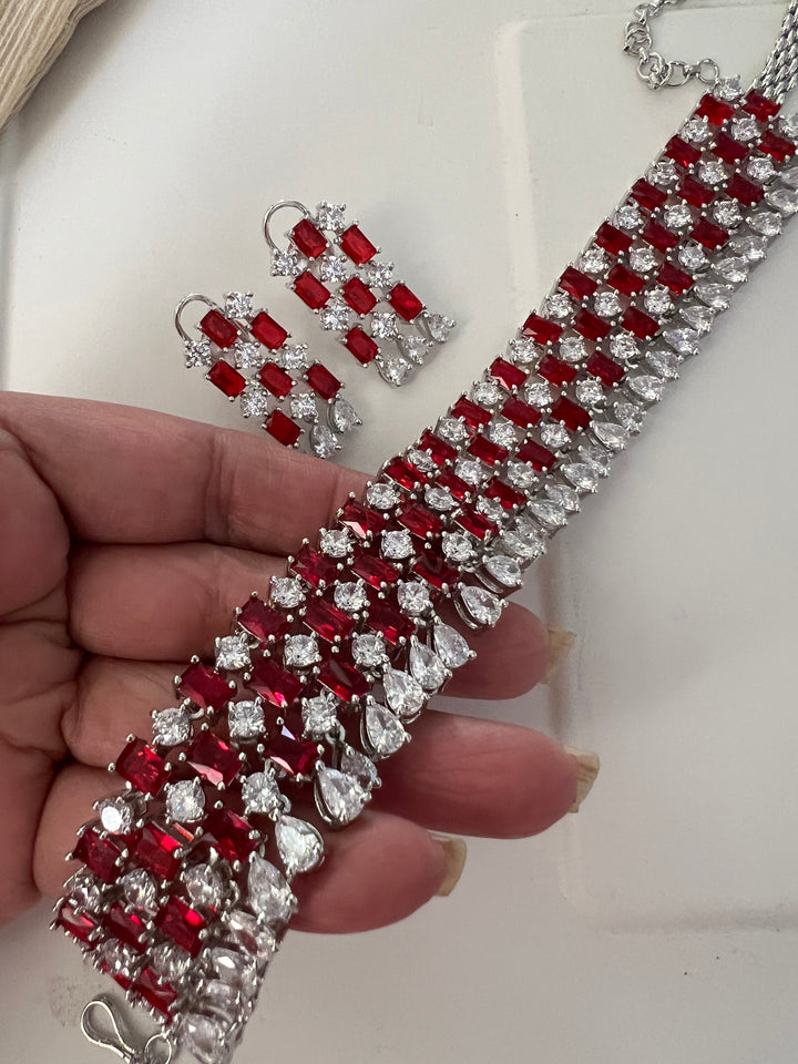 Elegant Designer Choker Necklace Set | SHIVKA | Brass, Copper & Silver | Perfect for Destination Weddings