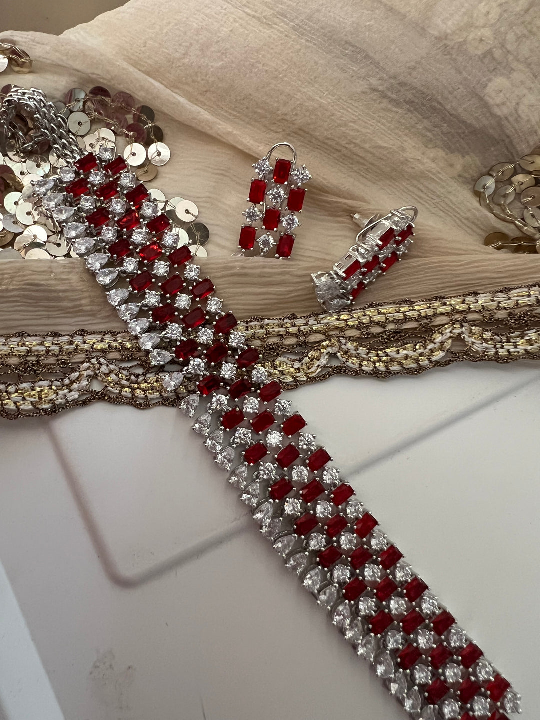 Elegant Designer Choker Necklace Set | SHIVKA | Brass, Copper & Silver | Perfect for Destination Weddings