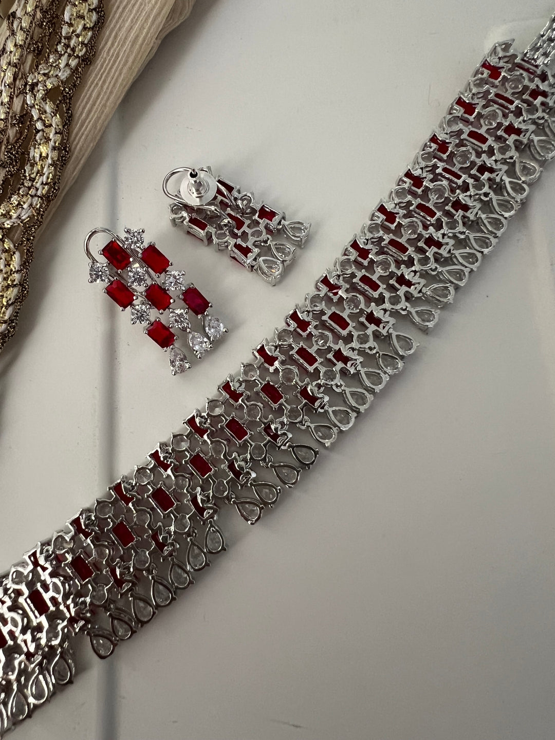 Elegant Designer Choker Necklace Set | SHIVKA | Brass, Copper & Silver | Perfect for Destination Weddings