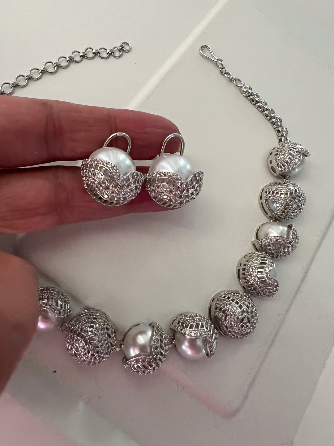 Elegant Designer Choker Necklace Set | SHIVKA | Brass, Copper & Silver | Perfect for Destination Weddings