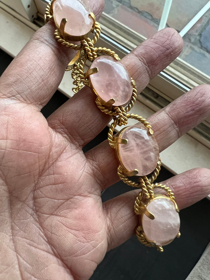 Natural Rose Quartz Choker - Premium Quality Craftsmanship