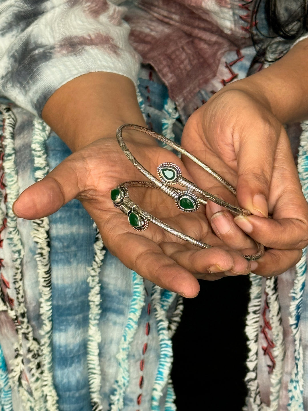 925 Silver Tribal Anklets | SHIVKA Set of 2